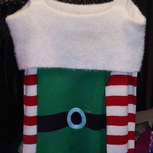 No Boundaries Red/White/Green Christmas Costume Dress XL (16-18)